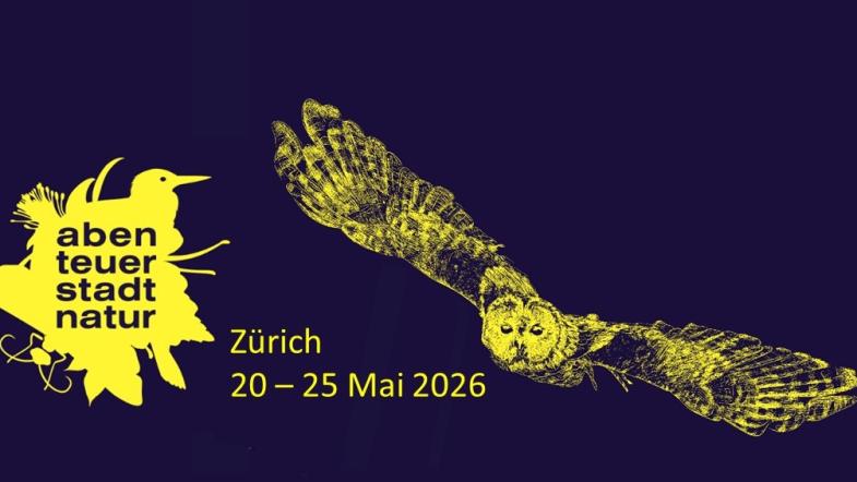 Banner des Naturfestivals in Zürich Abenteuer StadtNatur